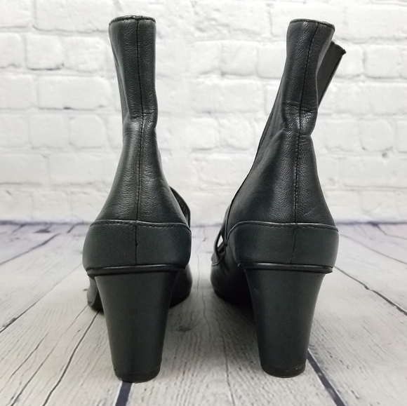 PACO GIL | leather chelsea style strappy open toe wedge boots - Picture 6 of 9